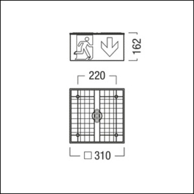 Zumtobel Group Sicherheitszeichenleuchte CUBE 150 P #42190986