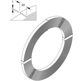 HKL Bandeisen 30m Ring 3,5mm,Breite 30mm 2317/35/30
