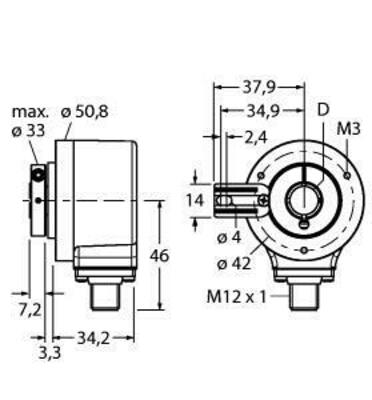 Turck Inkrementaler Drehgeber RI12H15T2B4096H1181