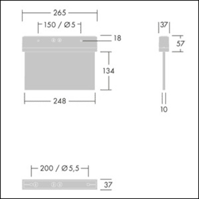 Thorn Sicherheitszeichenleuchte schwarz VOYAGER ST #96638185