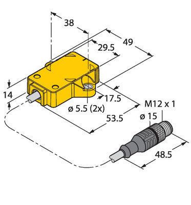 Turck Sensor induktiv RI360P1-Q #1590856