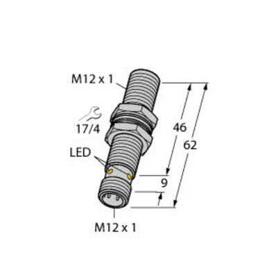 Turck Sensor induktiv BI4UM12EVN44XH1141