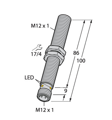 Turck Sensor induktiv BI4U-M12- #1634917