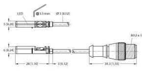 Turck Magnetfeldsensor f. Pneumatikzylinder BIM-UNT-A #4685731