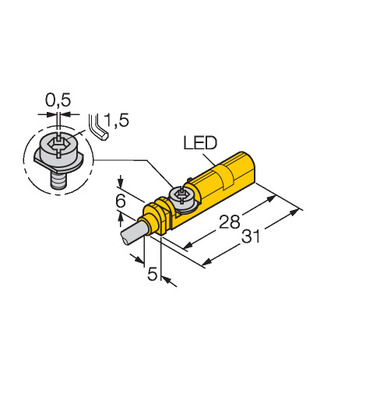 Turck Magnetfeldsensor f. Pneumatikzylinder BIM-UNT-A #4685766