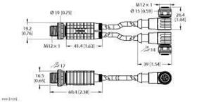 Turck Zweifachverteiler VBRS4.42WKC4T2/2/TEL