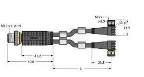 Turck Zweifachverteiler VBRS4.4-2 #6630422