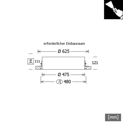LTS Licht&Leuchten LED-Einbauleuchte 43W 4000K 2224lm PLL 25.475.40.2/DALI