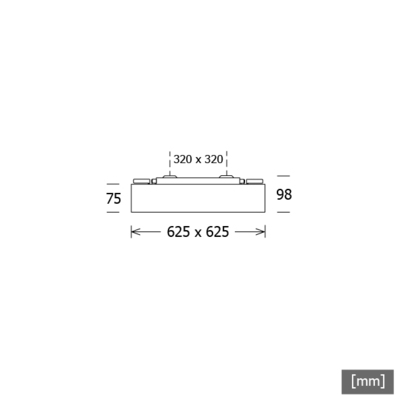 LTS Licht&Leuchten LED-Anbauleuchte 52W 3000K 3645lm PLL 50.625.30.1/DALI