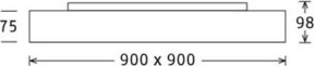 LTS Licht&Leuchten LED-Anbauleuchte 117W 4000K 9225lm PLL 50.900.40.1/DALI