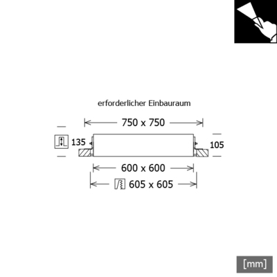 LTS Licht&Leuchten LED-Einbauleuchte 53W 4000K 5090lm PLL 55.600.40.1/DALI