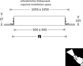LTS Licht&Leuchten LED-Einbauleuchte 112W 3000K 10620lm PLL 55.900.30.1/DALI