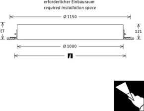 LTS Licht&Leuchten LED-Einbauleuchte 165W 3000K 8819lm PLL251000301/DALI