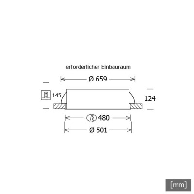 LTS Licht&Leuchten LED-Einbauleuchte 43W 3000K 2901lm PLL27500301/DALI weiß
