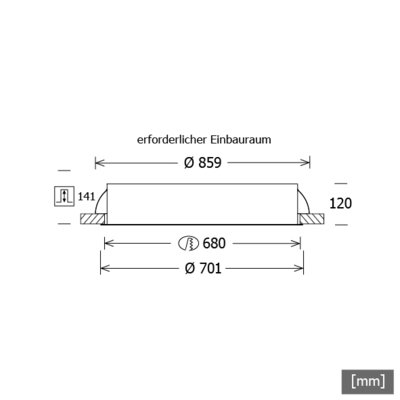 LTS Licht&Leuchten LED-Einbauleuchte 99W 3000K 7409lm PLL27700301/DALI weiß