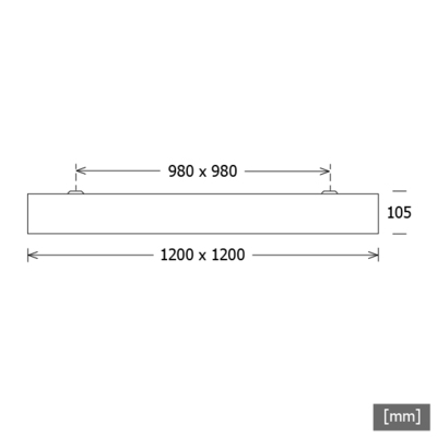 LTS Licht&Leuchten LED-Anbauleuchte 199W 4000K 16760lm PLL521200402/DALI si