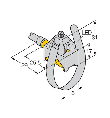 Turck Magnetfeldsensor f. Pneumatikzylinder BIM-KST-AN6X