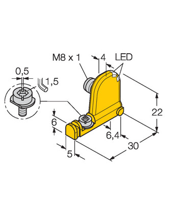 Turck Magnetfeldsensor f. Pneumatikzylinder BIM-UNT-AP6X2-V1131