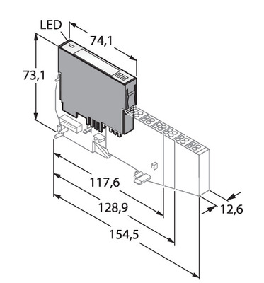 Turck Elektronikmodul BL20-4DI-NAMUR