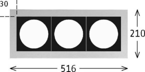 LTS Licht&Leuchten Einbaugehäuse 3-flammig ET140mm SCER 2.3140 weiß