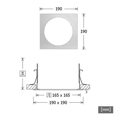 LTS Licht&Leuchten Einbaurahmen 1-flammig SCER 6.100 weiß