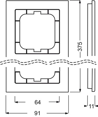 Busch-Jaeger Rahmen 5-fach blau 1725-288