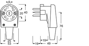 Busch-Jaeger Perilex-Stecker 16A weiß 2064 SWLW