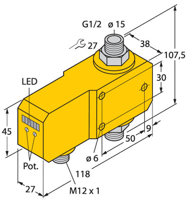 Turck Inline-Sensor FCI-D15A4P-LIX-H1141