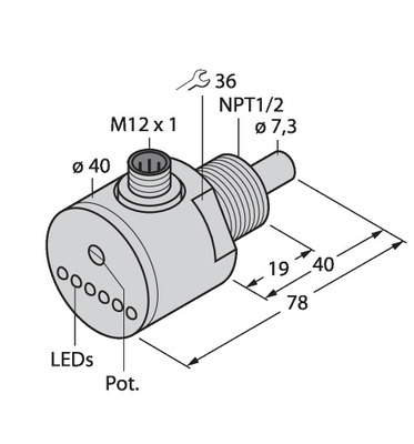 Turck Eintauchsensor FCS-N1/2A4-ARX-H1140