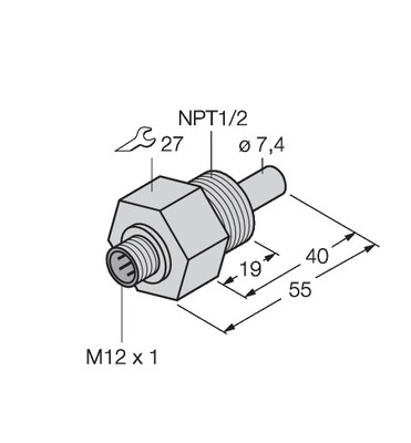 Turck Eintauchsensor FCS-N1/2A4-NA-H1141