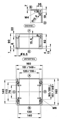 Bernstein Aluminium Gehäuse 160x160x90mm GEH.CA-270 C_UL_US