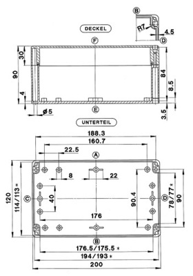 Bernstein ABS-Gehäuse Schnellverschluss GEH.CT-782 T