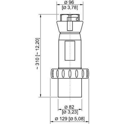 Stahl Stecker 125.000 A rot 6h 8581/12-506 #277862