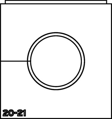 HellermannTyton Einfachtülle VarioPlate 20-21 mm VP-L_20-21