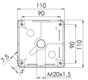 Wiska Abzweigkasten COMBI MAR 607/5 BK