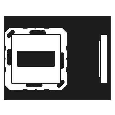 Jung Abdeckung schwarz für Trapezsteckverb. A 594-1915 SW