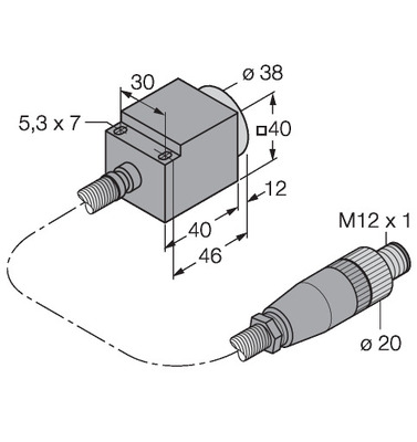 Turck Sensor induktiv NI25-CQ40/S1102 5M