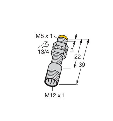 Turck Sensor induktiv NI3-EG08K-Y1-H1341