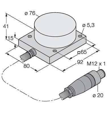 Turck Sensor induktiv NI40-CQ80/S1102 5M