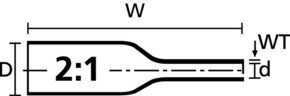 HellermannTyton Schrumpfschlauchmarkierer Gelb 110m/Box=5 Rol. 553-62022(110)