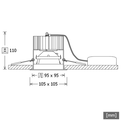 LTS Licht&Leuchten LED-Einbaudownlight 29W 3000K ET105 FLIQ 200.2030.01 weiß