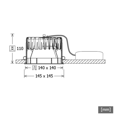 LTS Licht&Leuchten LED-Einbaudownlight 12W 4000K ET145 FLIQ 300.1040.01 sw