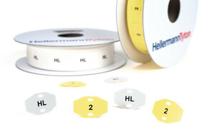 HellermannTyton Kennzeichnungsschilder 20x30mm gb 500/Rol 556-83012(1000)