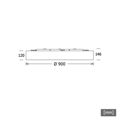 LTS Licht&Leuchten LED-Anbauleuchte 3000K D900 PLL 20.900.30DALopal