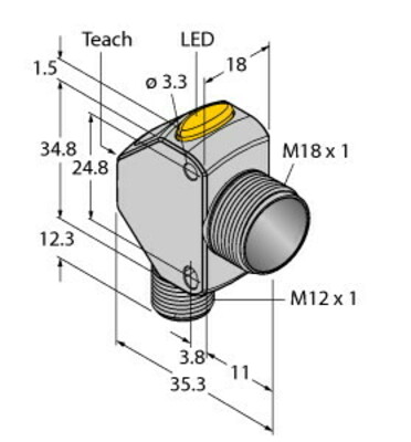 Turck Opto-Sensor Lasersensor Q3XTBLD50-Q8