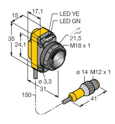 Turck Opto-Sensor Einweglichtschranke QS186EQ5