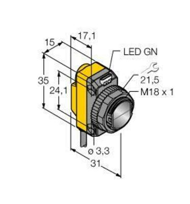 Turck Opto Sensor Laser Sender QS186LE12 #3002758