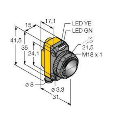 Turck Opto-Sensor Lichttaster QS18VP6LDQ7