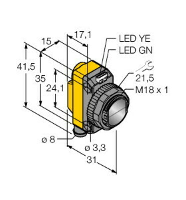 Turck Opto Sensor Lichtschranke QS18VP6LPQ7