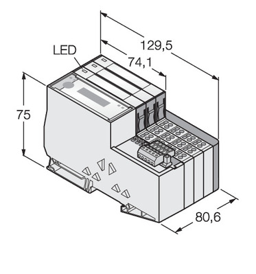 Turck Economy-Set f. I/O-Kommunikation TI-BL20-E-DN-S-6